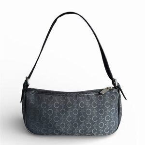 CELINE Vintage Macadam Monogram Logo Shoulder Bag Pochette